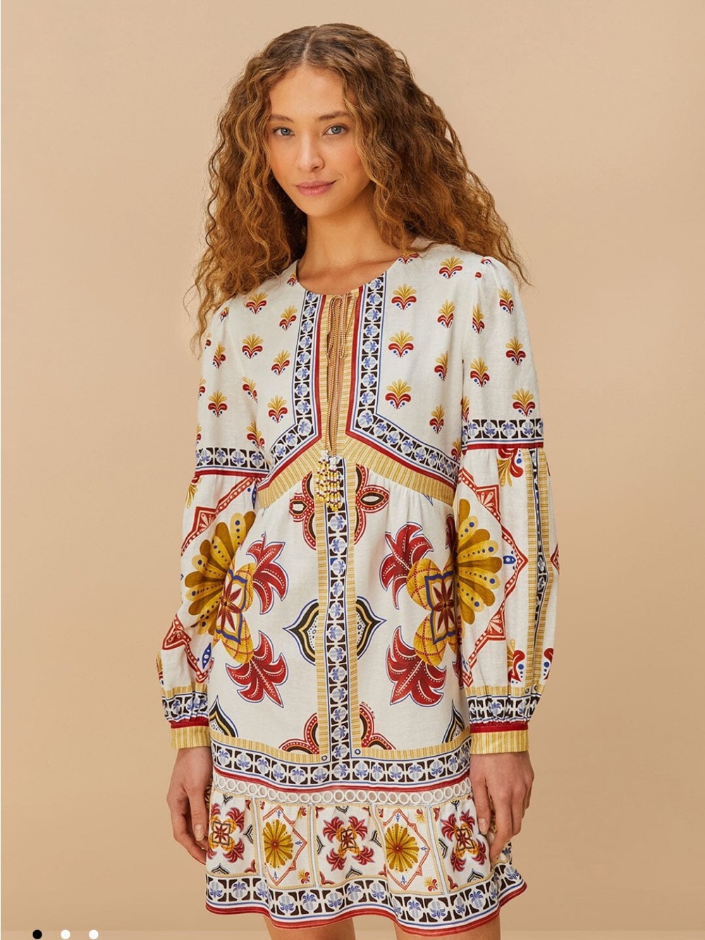 Farm Rio Marys Tiles Mini Dress, NWT Size M